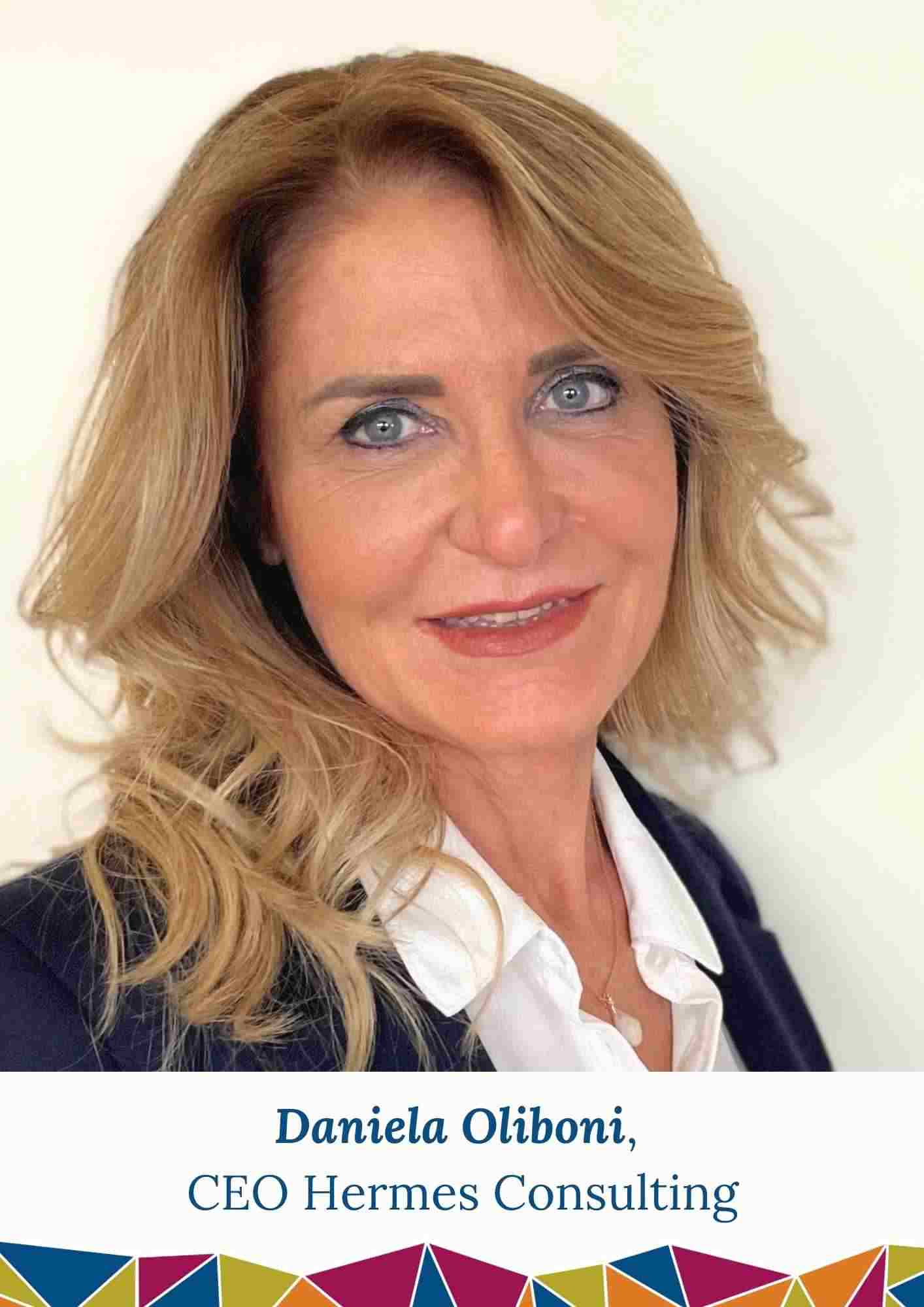 Foto di Daniela Oliboni, CEO di Hermes Consulting.